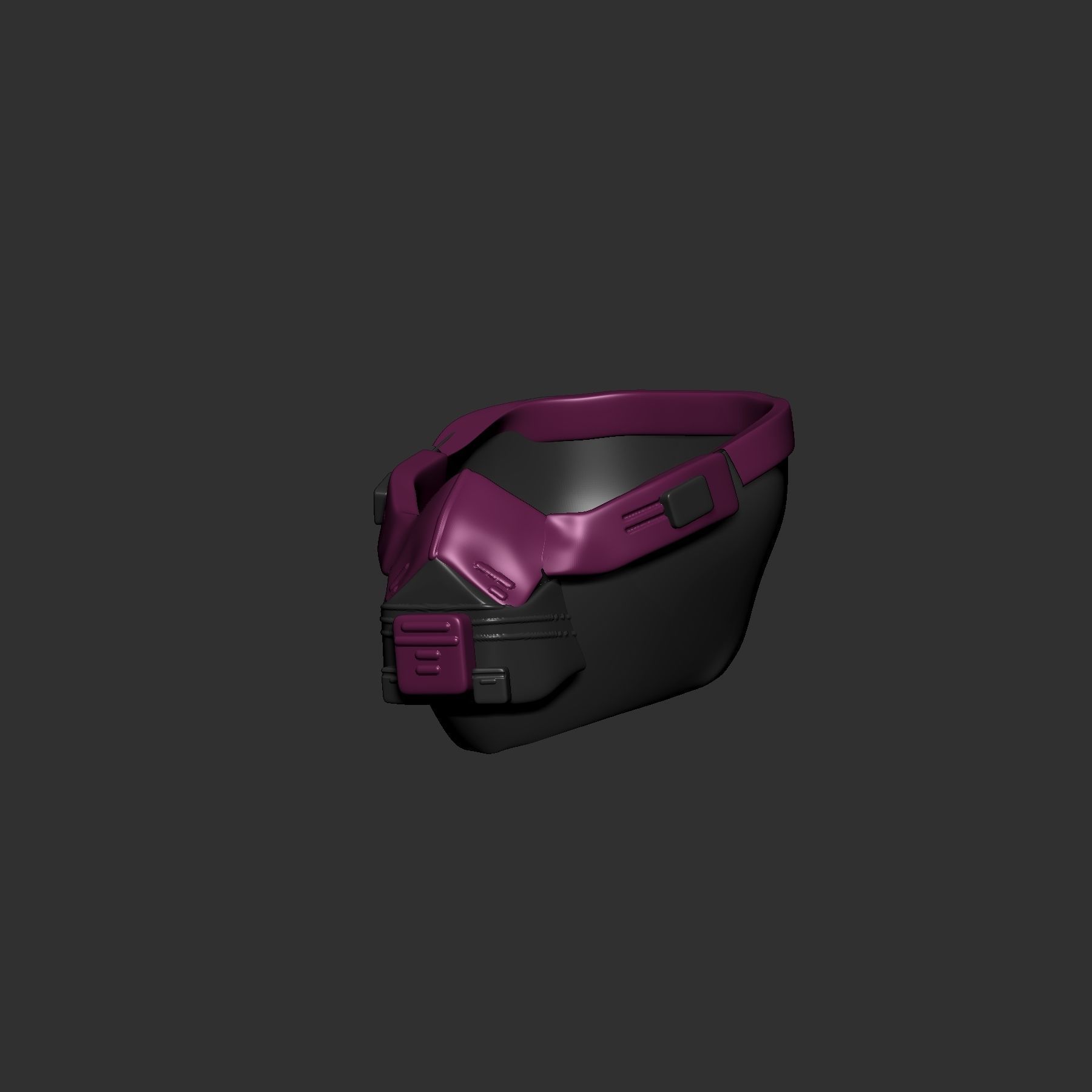 helmet high poly sculpt 3d printable 3D model_3
