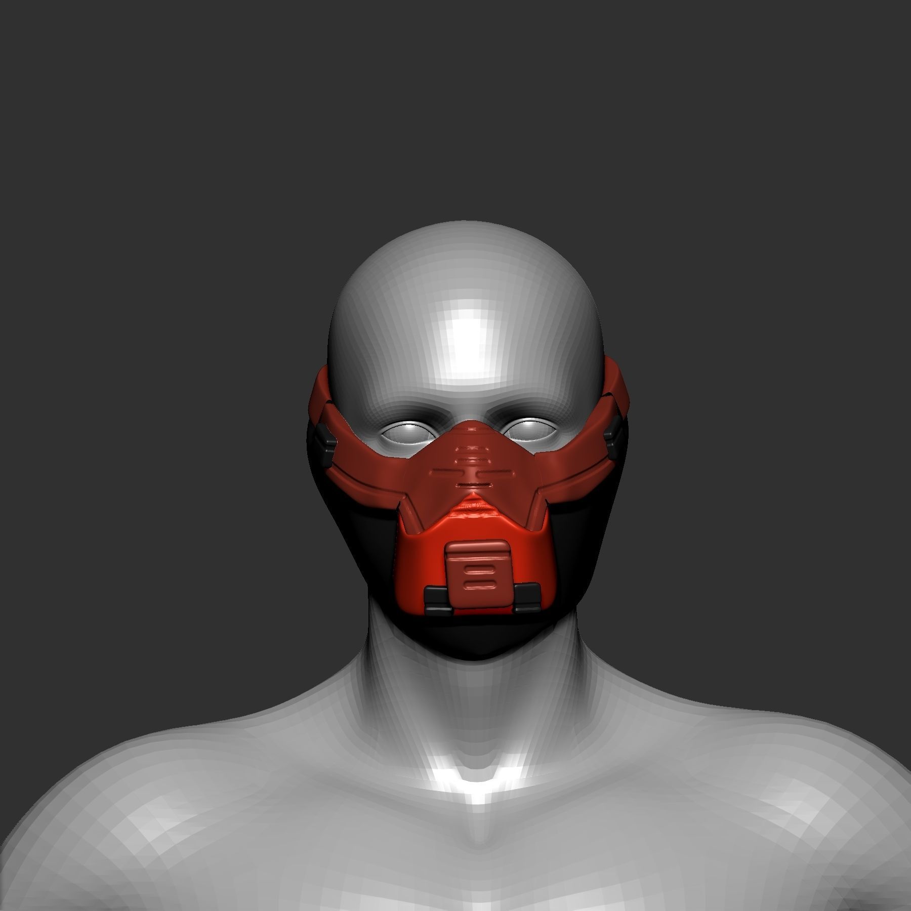 helmet high poly sculpt 3d printable 3D model_1