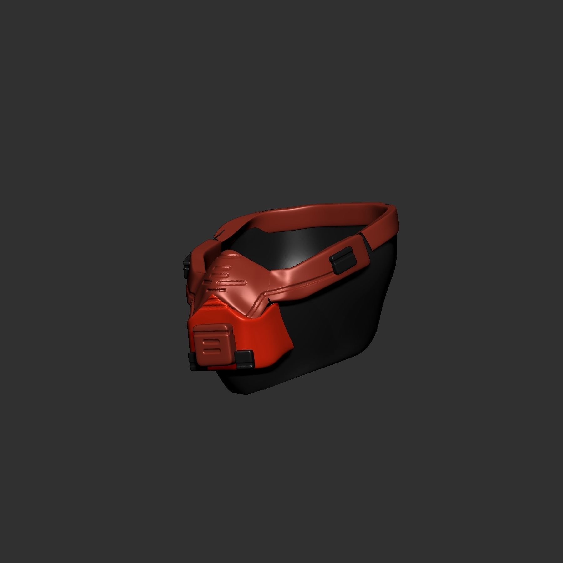 helmet high poly sculpt 3d printable 3D model_3