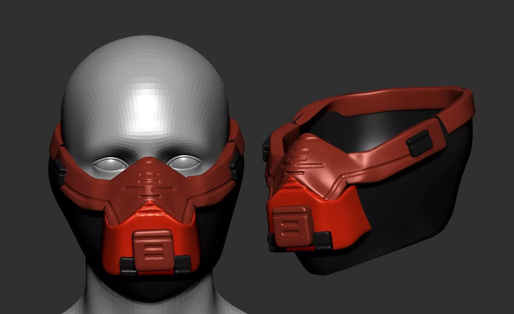 helmet high poly sculpt 3d printable 3D model_0
