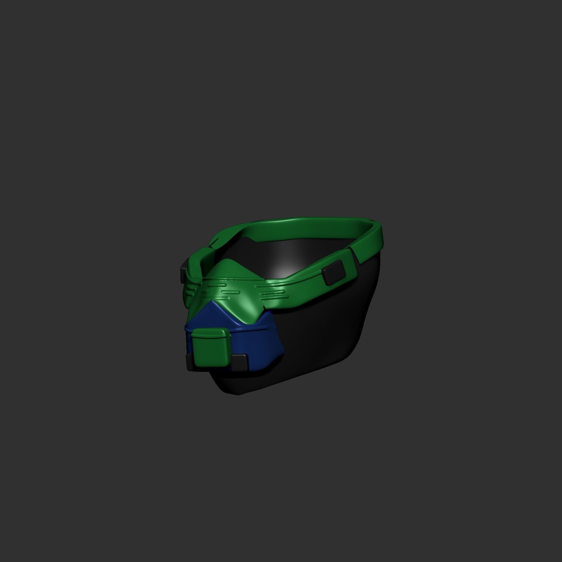 helmet high poly sculpt 3d printable 3D model_3