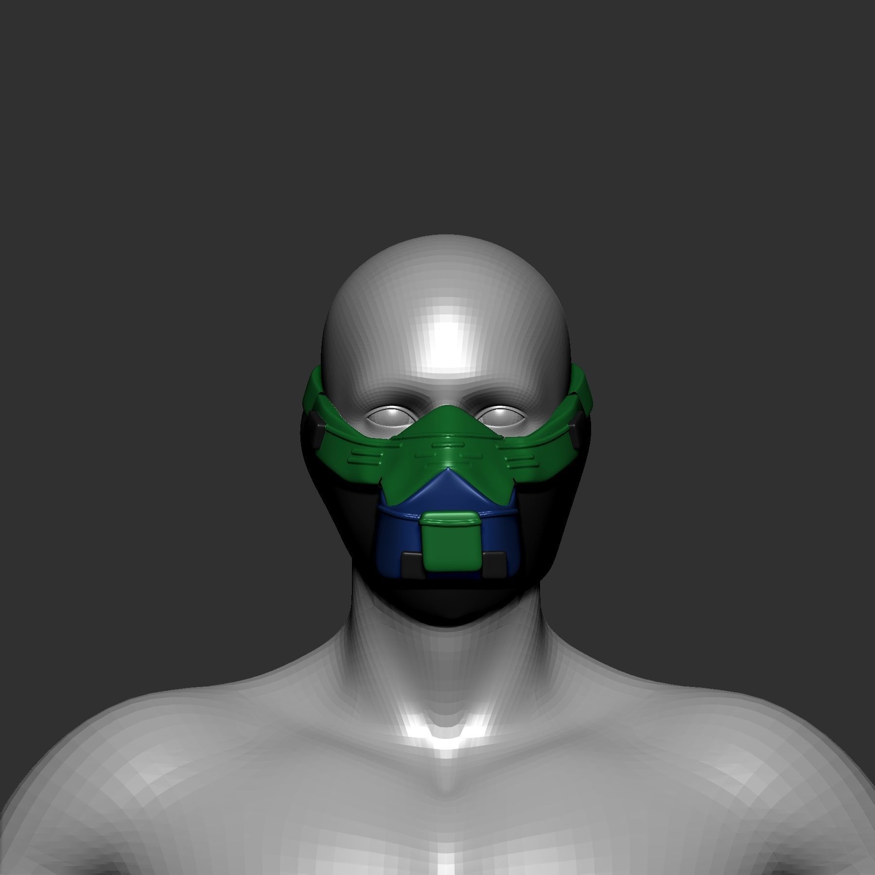 helmet high poly sculpt 3d printable 3D model_1