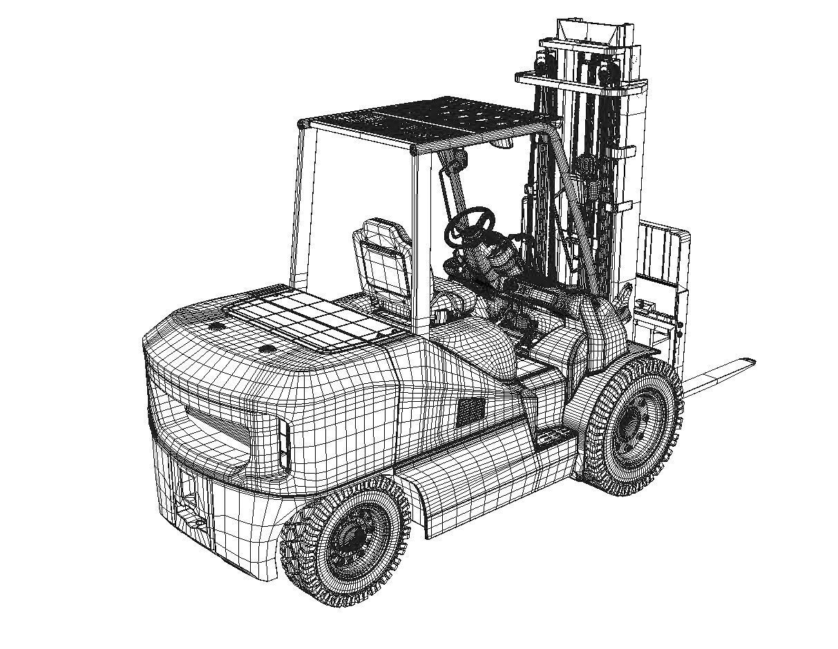 Forklift  3D model_10