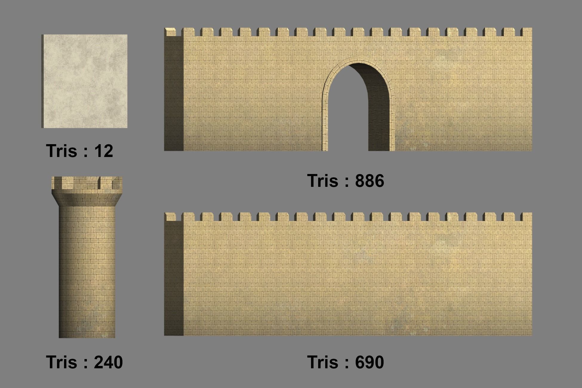Medieval Stable Low-poly 3D model_11