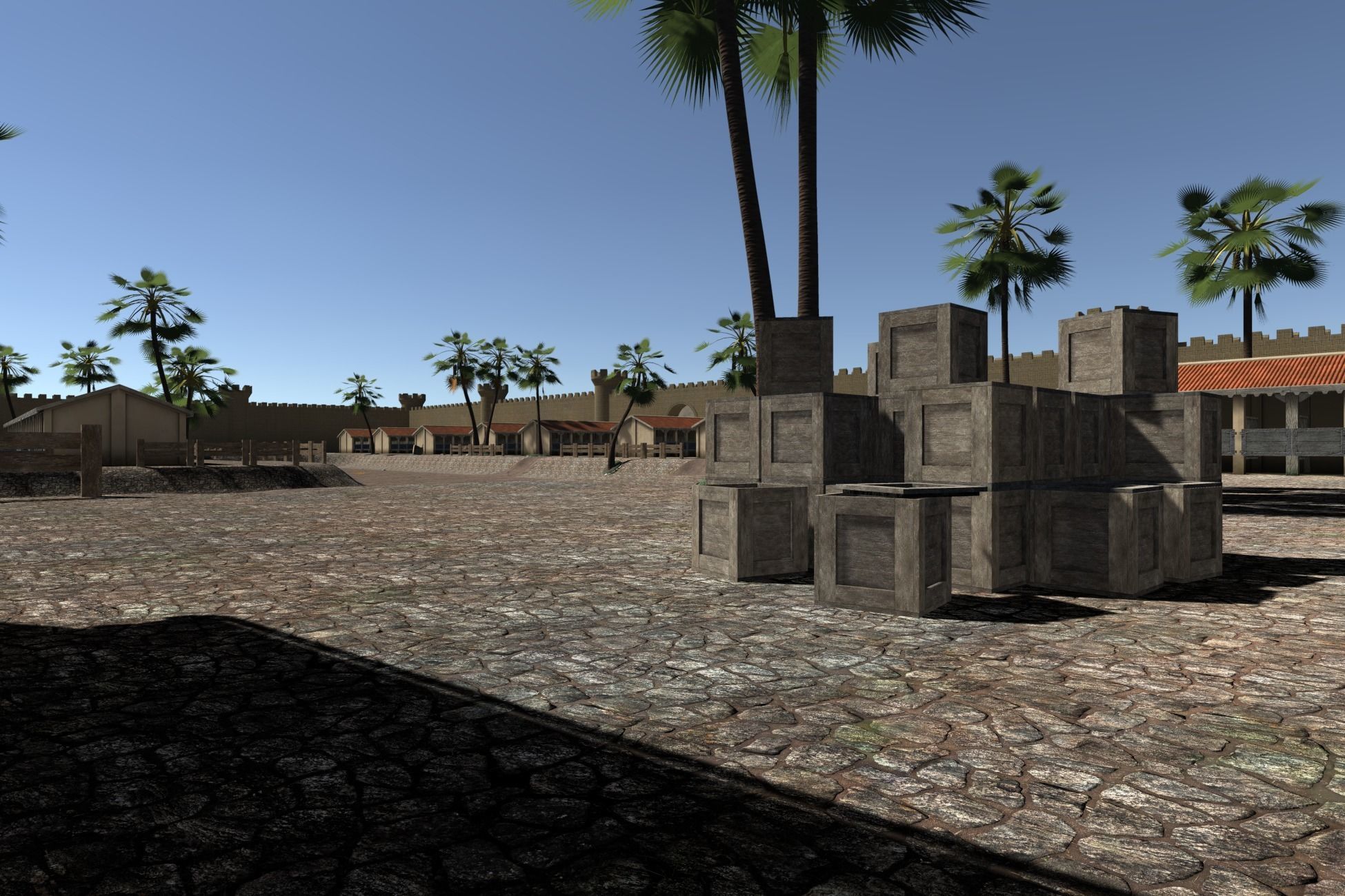 Medieval Stable Low-poly 3D model_3