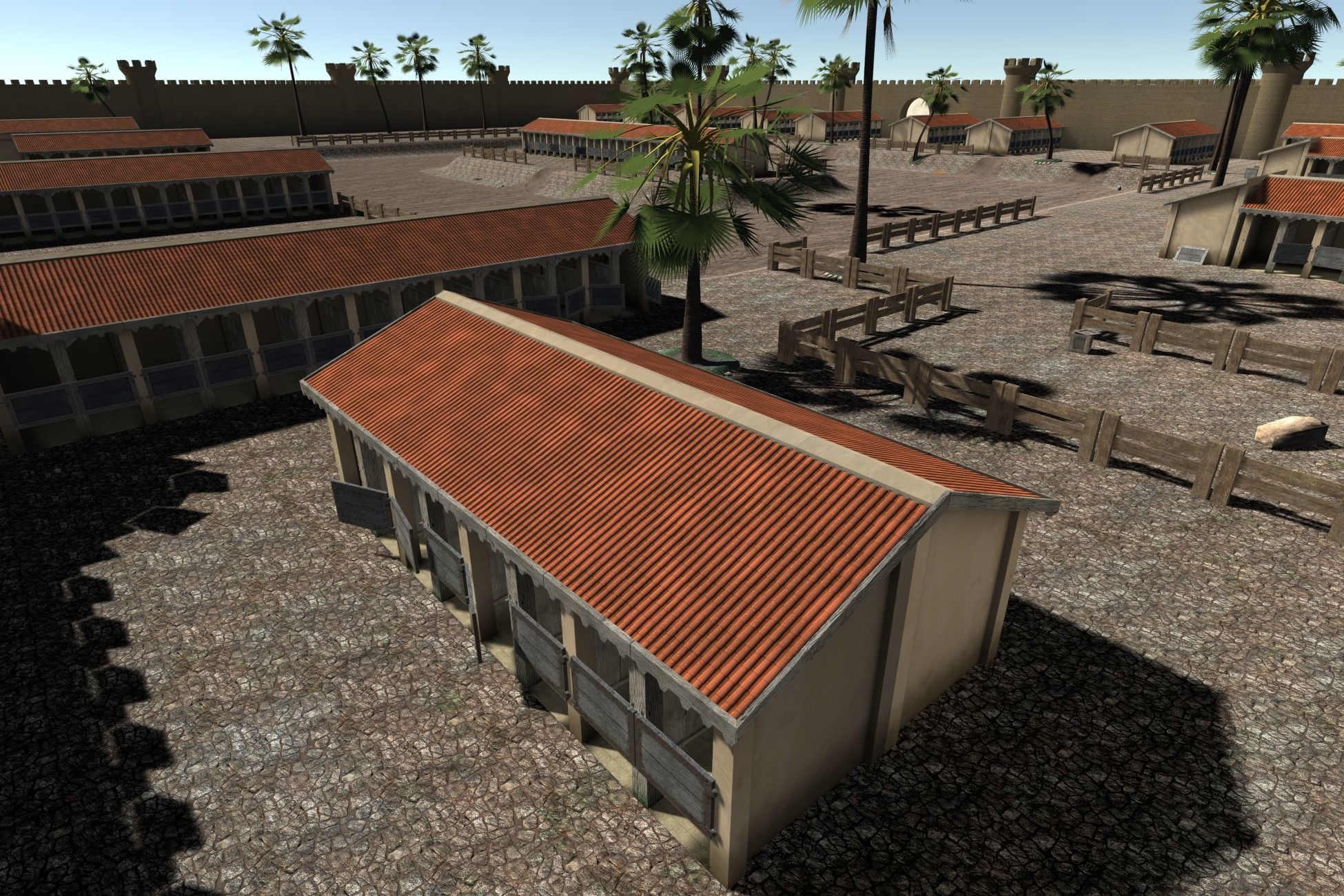 Medieval Stable Low-poly 3D model_4