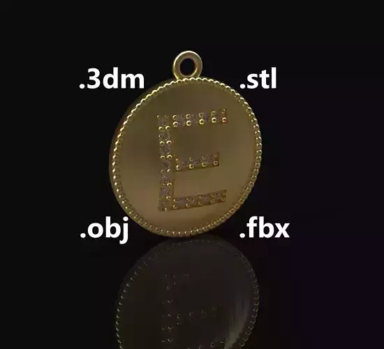 Model 170 Alphabets Necklace  The Letter E Necklace Camber 3D print model