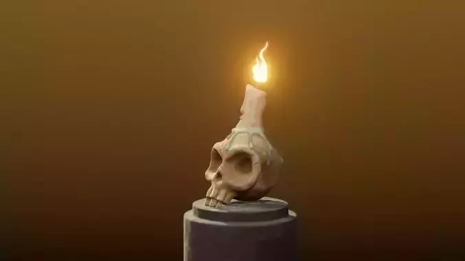 Stylized Skull Halloween Special Low-poly 3D model