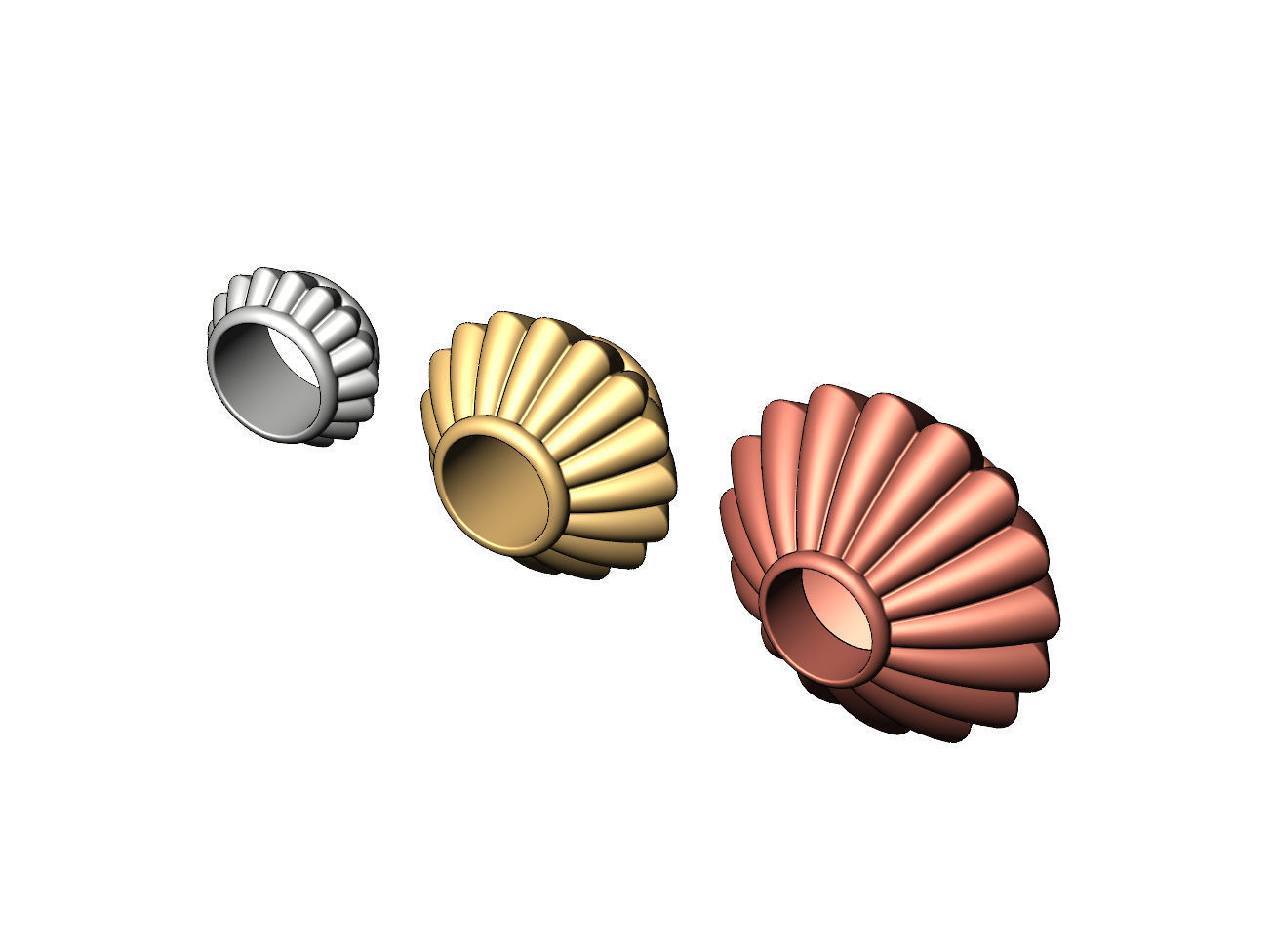 Corrugated Saucer Beads and Charms 3D print model_2