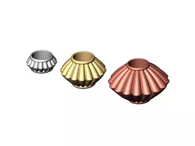 Corrugated Saucer Beads and Charms 3D print model