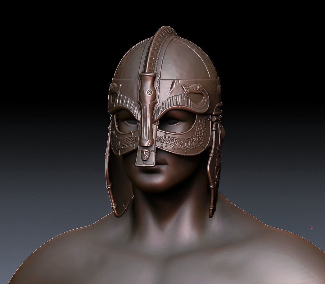 Viking helmet Low-poly 3D model_68