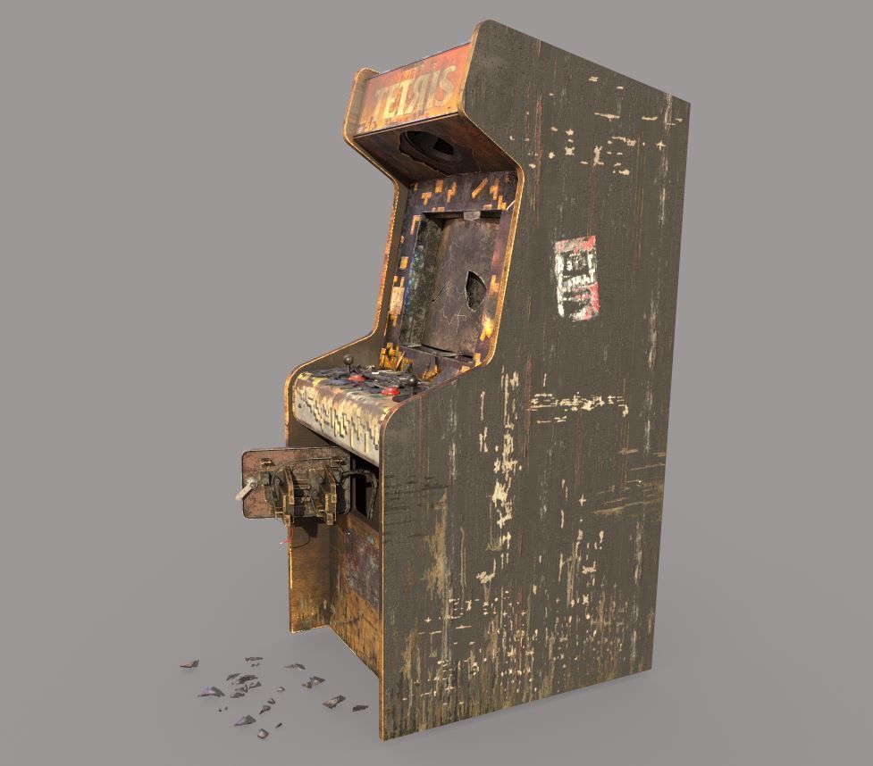 Abandoned Arcade Machine 3D model_4