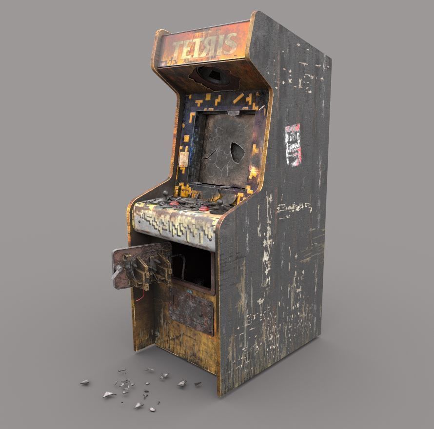 Abandoned Arcade Machine 3D model_2