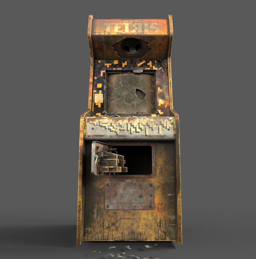 Abandoned Arcade Machine 3D model_9