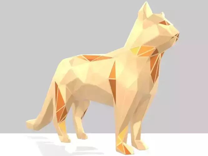 Polygonal Cat Printable 3D print model