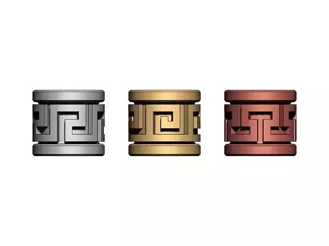 Greek key Tube Beads and Charms  3D print model
