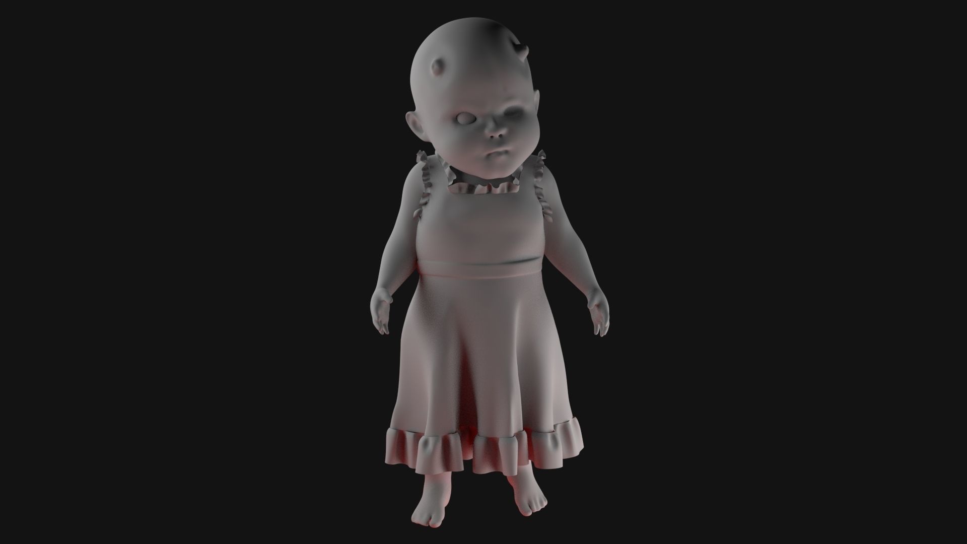 Horror Doll 3D model_2