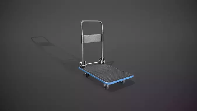Folding Platform Truck Trolley - Blue Accents