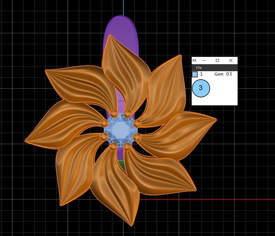 Earring 14 3D print model_3