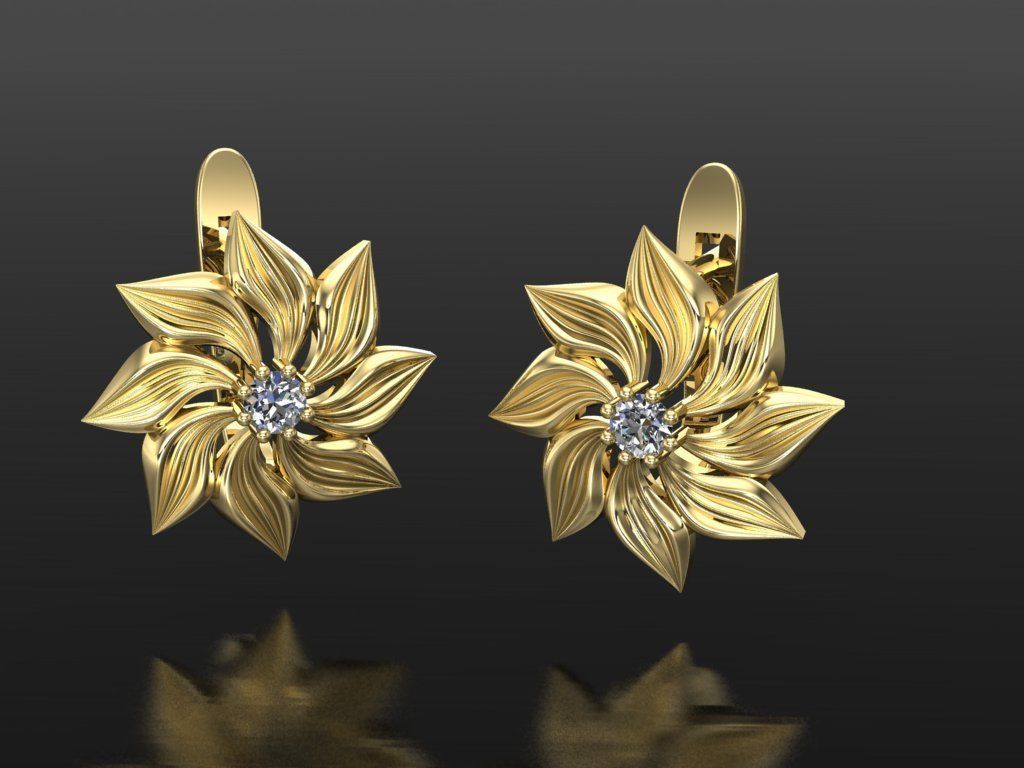 Earring 14 3D print model_2