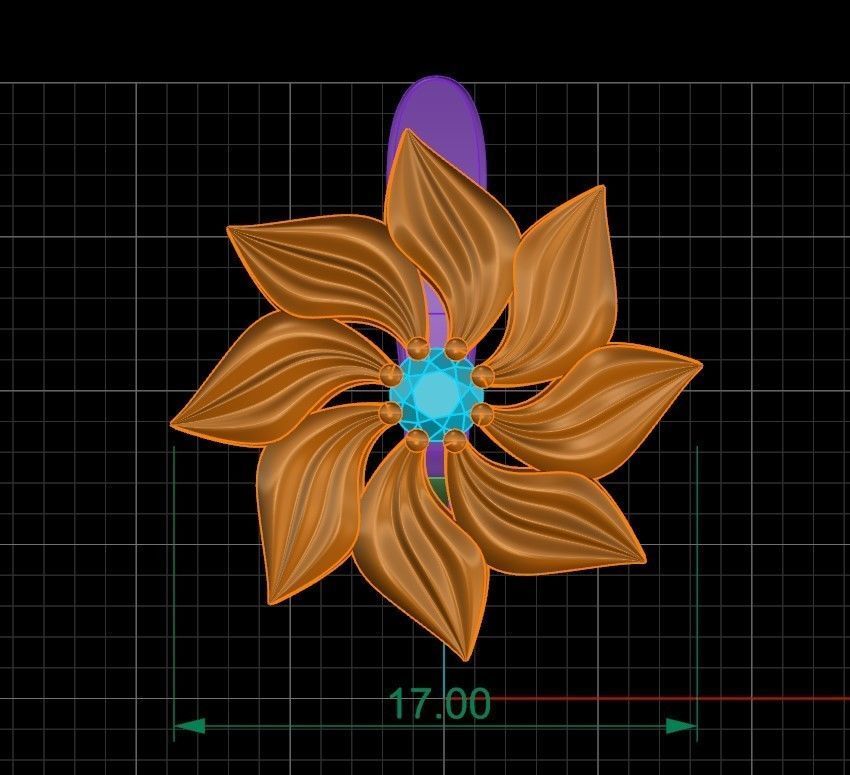 Earring 14 3D print model_4