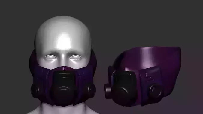 GAS MASK high poly sculpt 3d printable  3D model