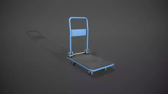 Folding Platform Truck Trolley - Blue