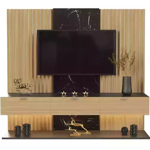 tv wall 21 3D model