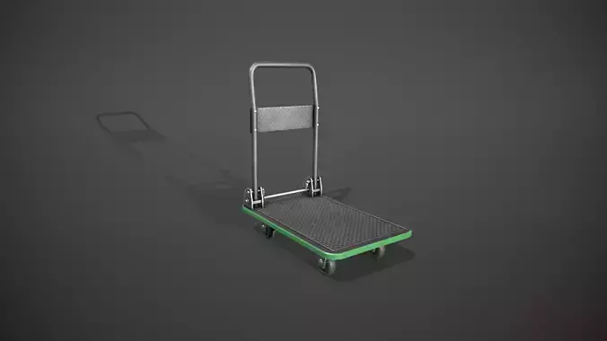 Folding Platform Truck - Trolley - Green Accents