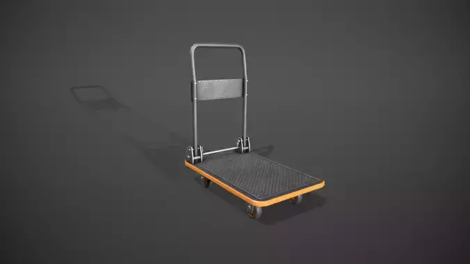 Folding Platform Truck - Trolley - Orange Accents