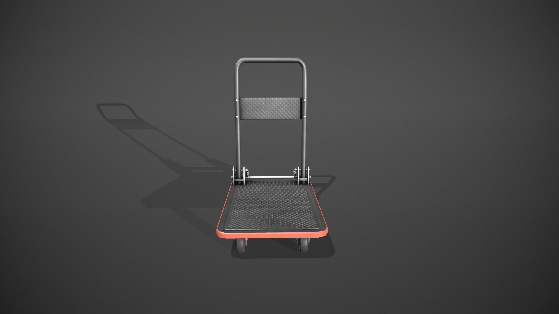 Folding Platform Truck - Trolley - Red Accents Low-poly 3D model_1