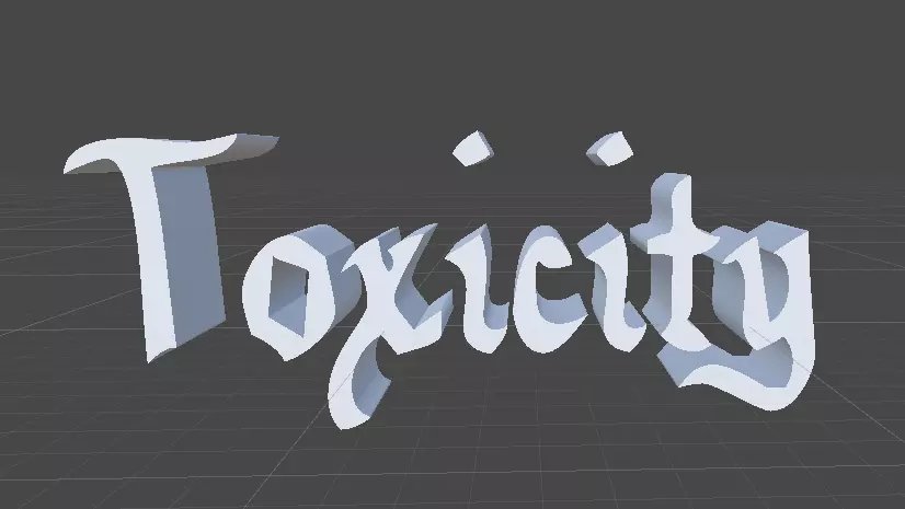 Official Toxicity Logo Free low-poly 3D model_0
