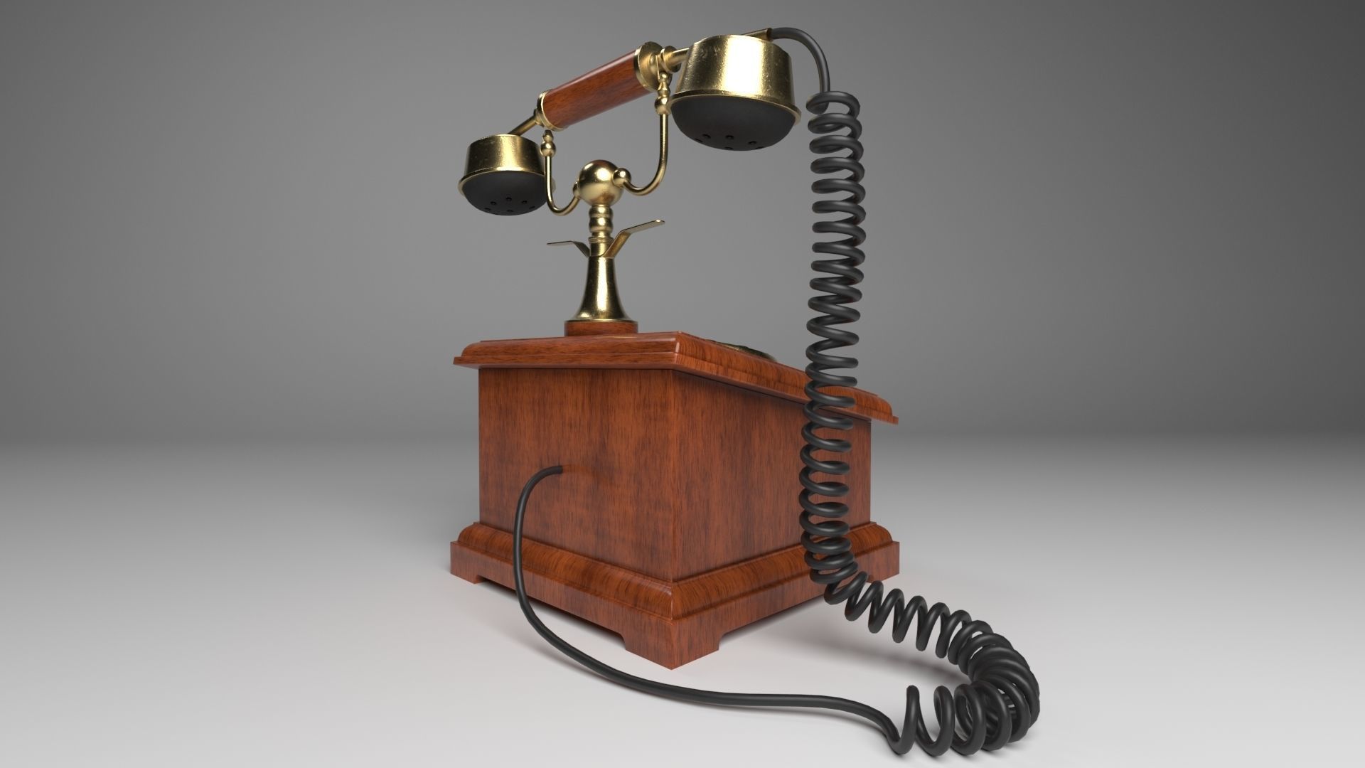 Antique Telephone 3D model_3