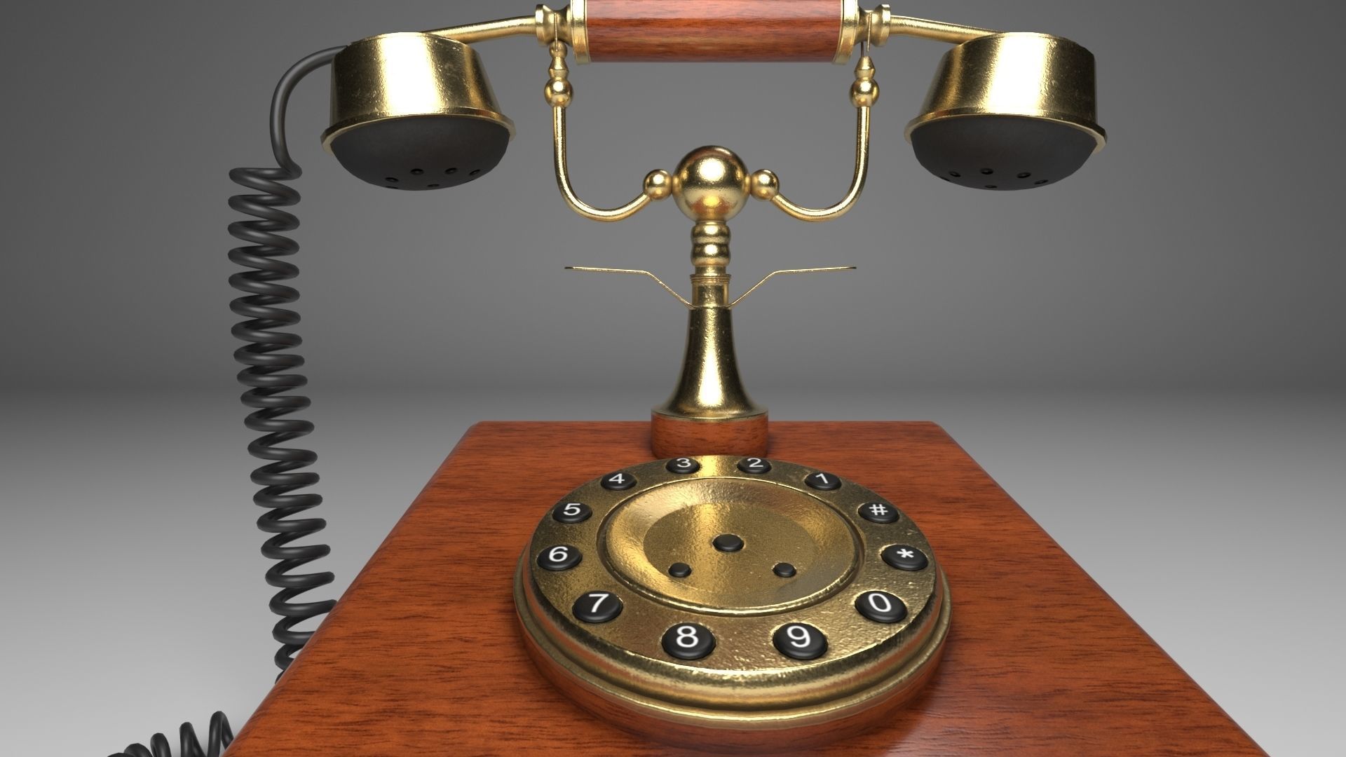 Antique Telephone 3D model_4