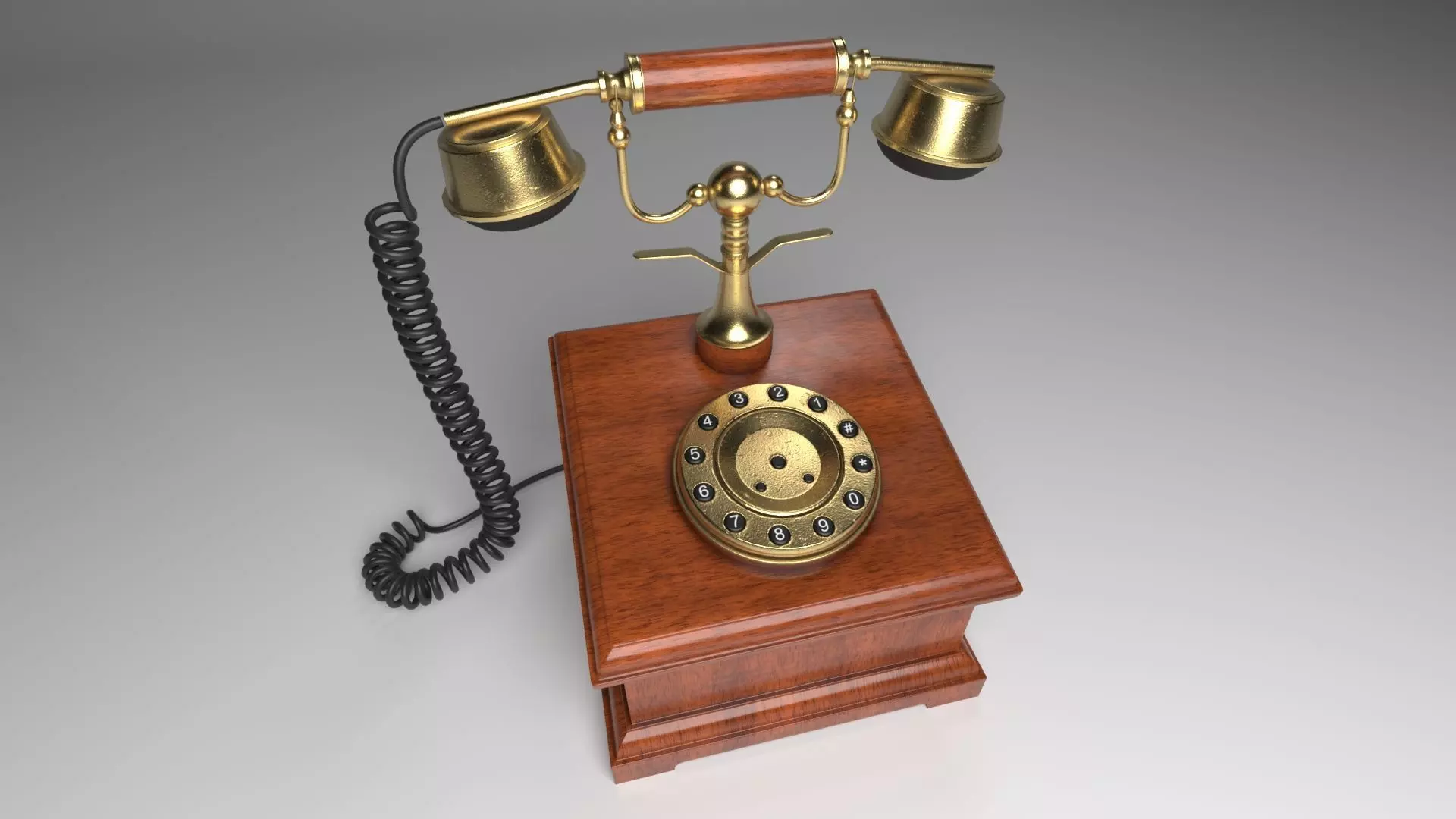 Antique Telephone 3D model_0