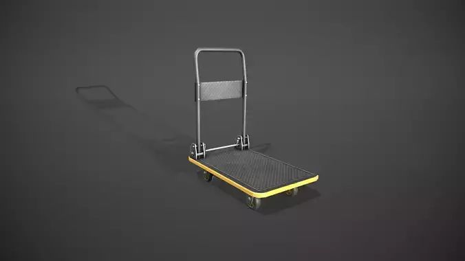 Folding Platform Truck - Trolley - Yellow Accents