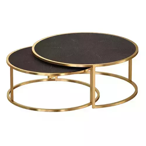 Keya Antique Brass Nesting Coffee Tables Crate and Barrel