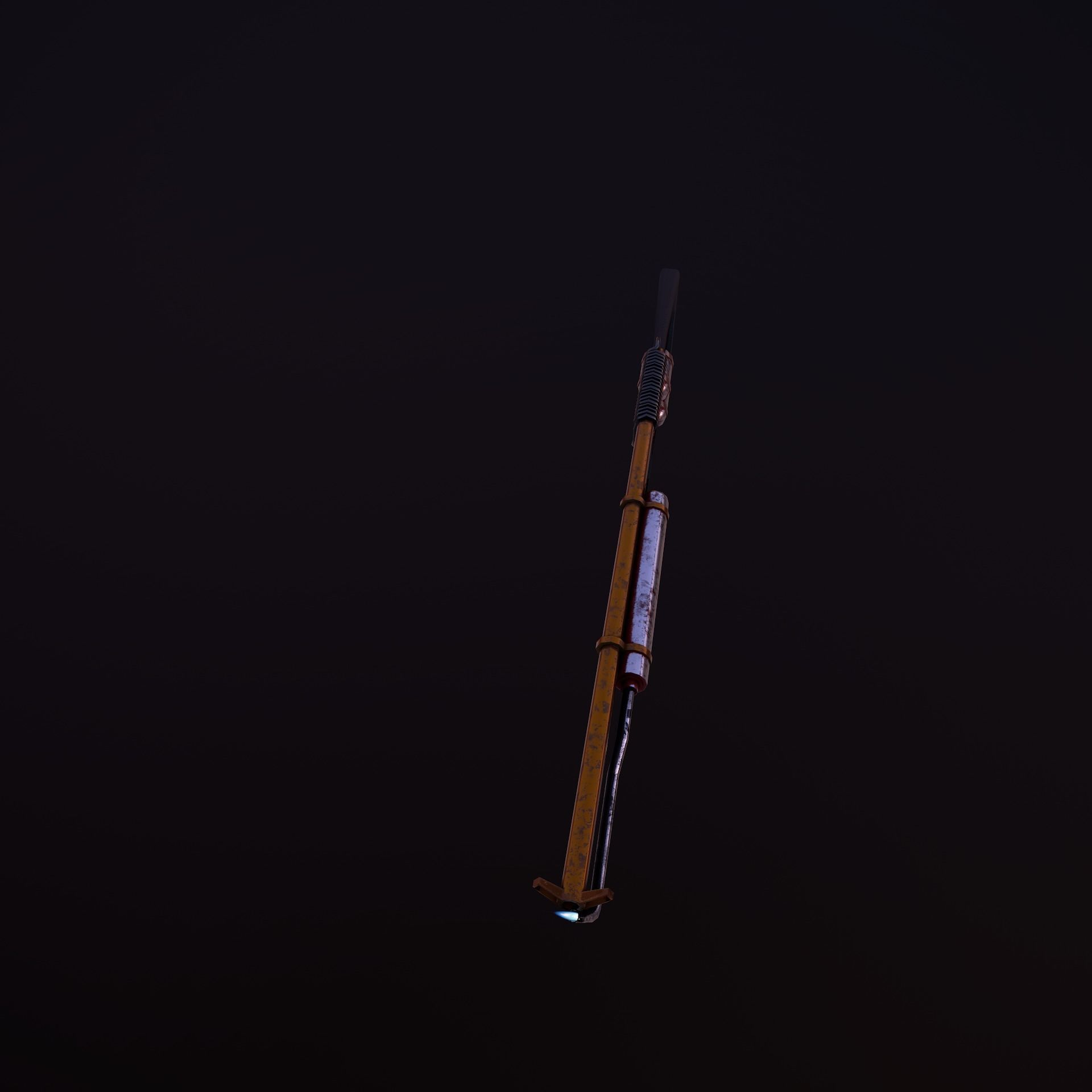 Flamethrower fire extinguisher Low-poly 3D model_8