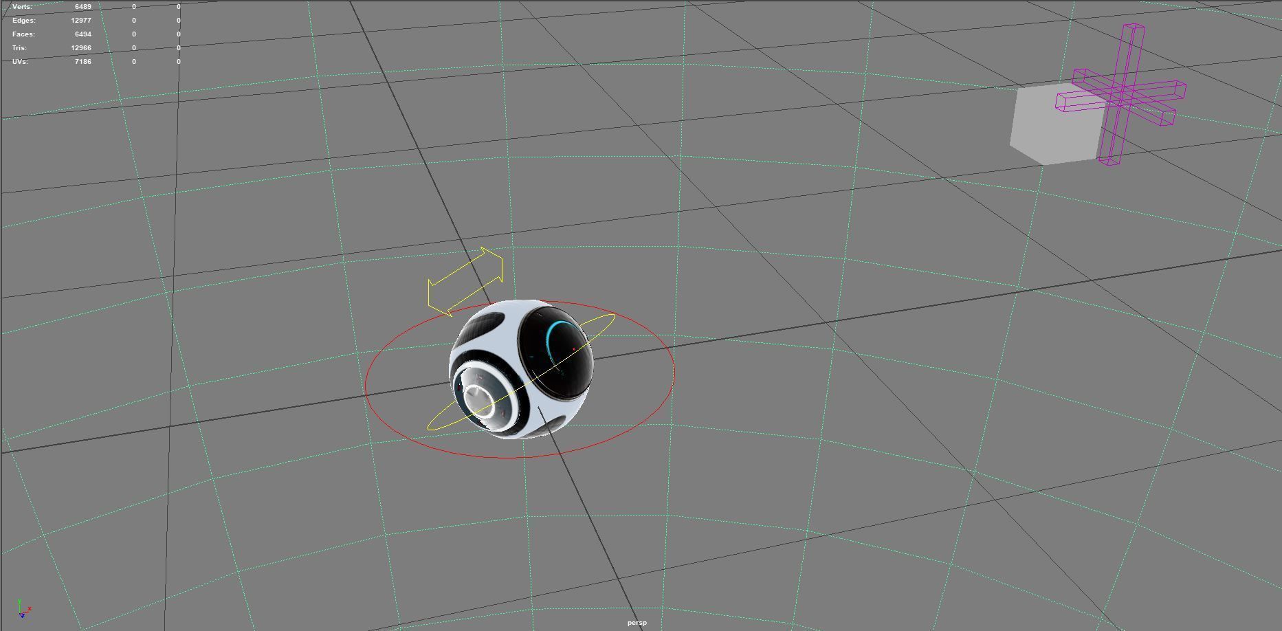 Scifi Camera Drone Low-poly 3D model_9