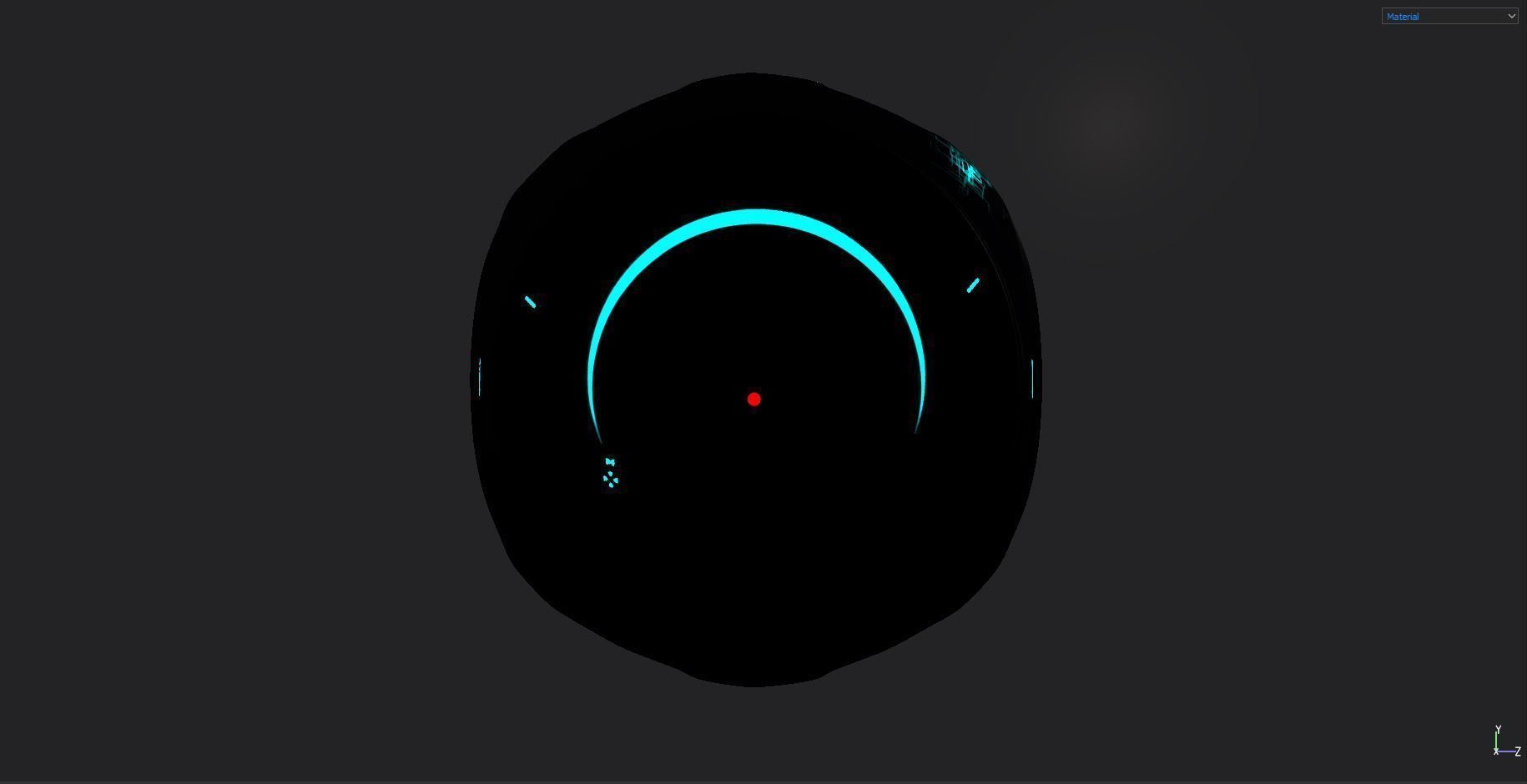 Scifi Camera Drone Low-poly 3D model_5