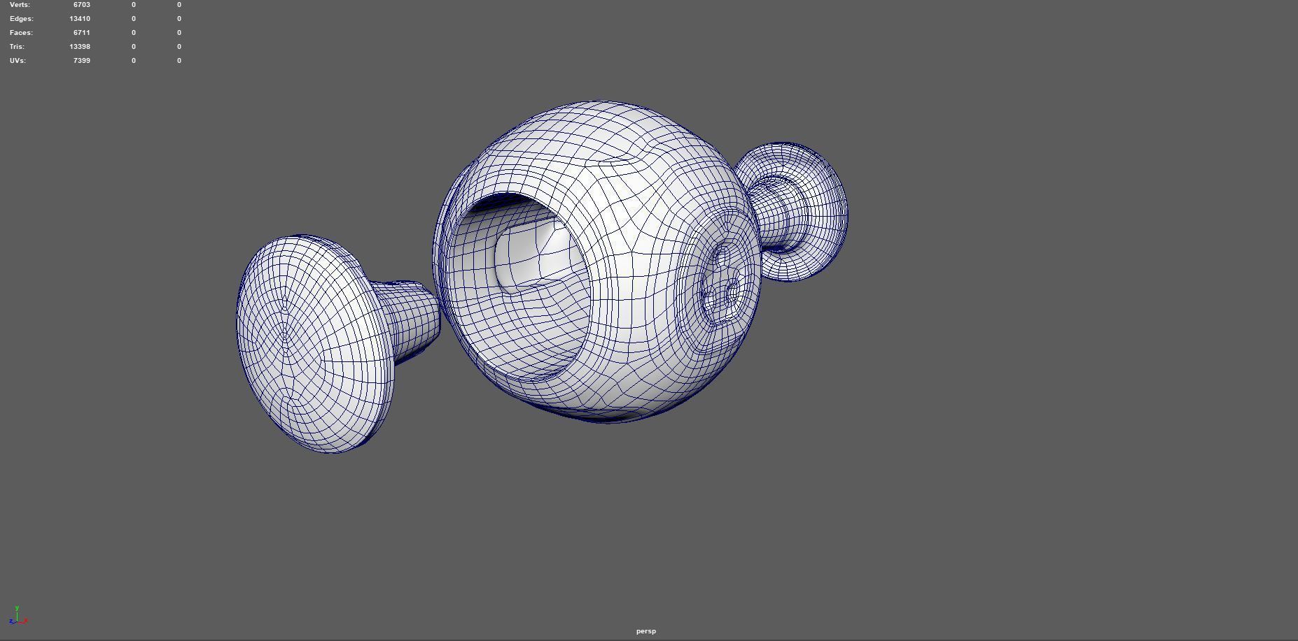 Scifi Camera Drone Low-poly 3D model_7