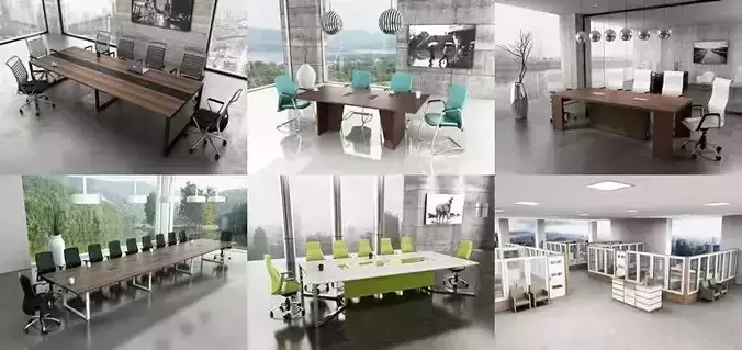 6 Office Interior Pack Collection 
