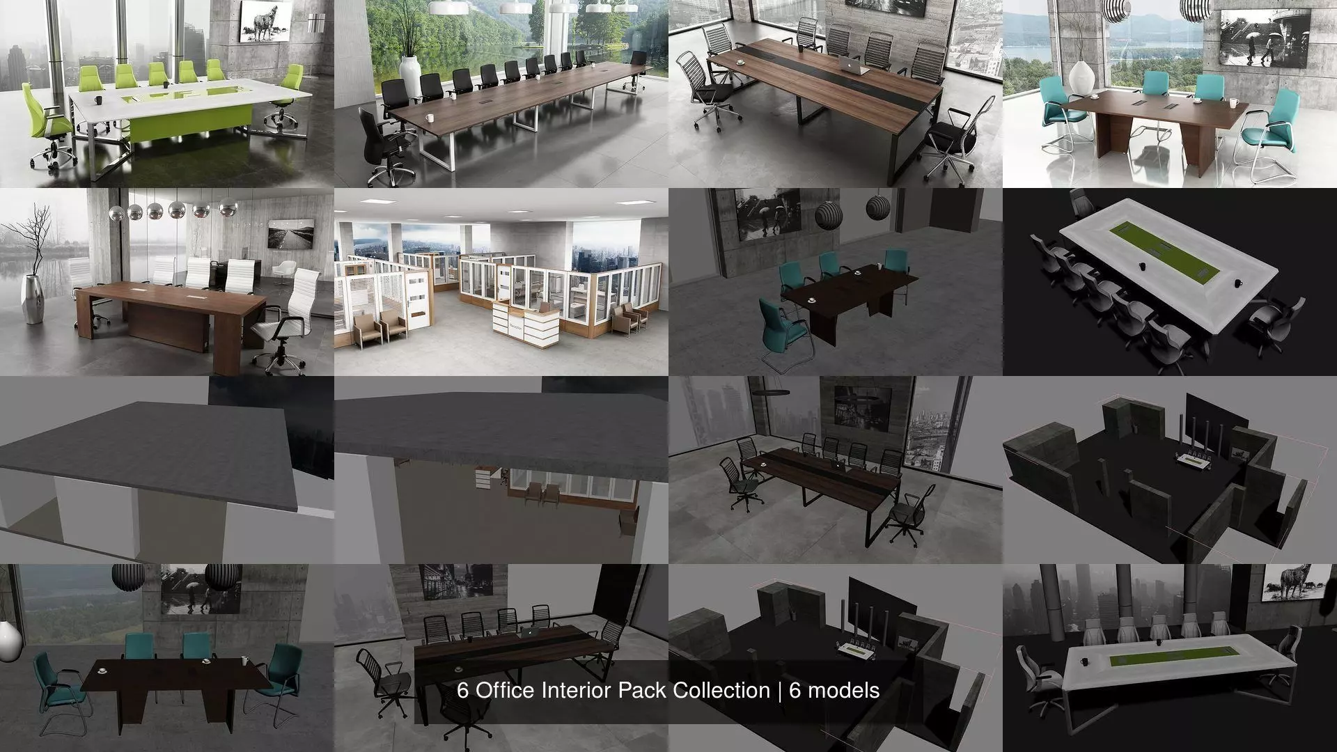 6 Office Interior Pack Collection _1