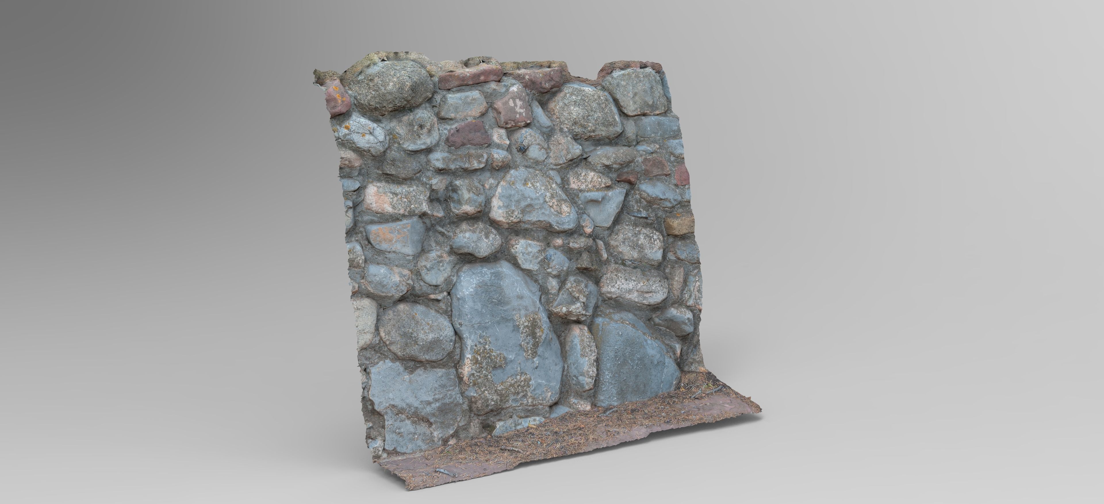 Rock Wall - Game Ready 3D Model - 8K Textures Low-poly 3D model_14