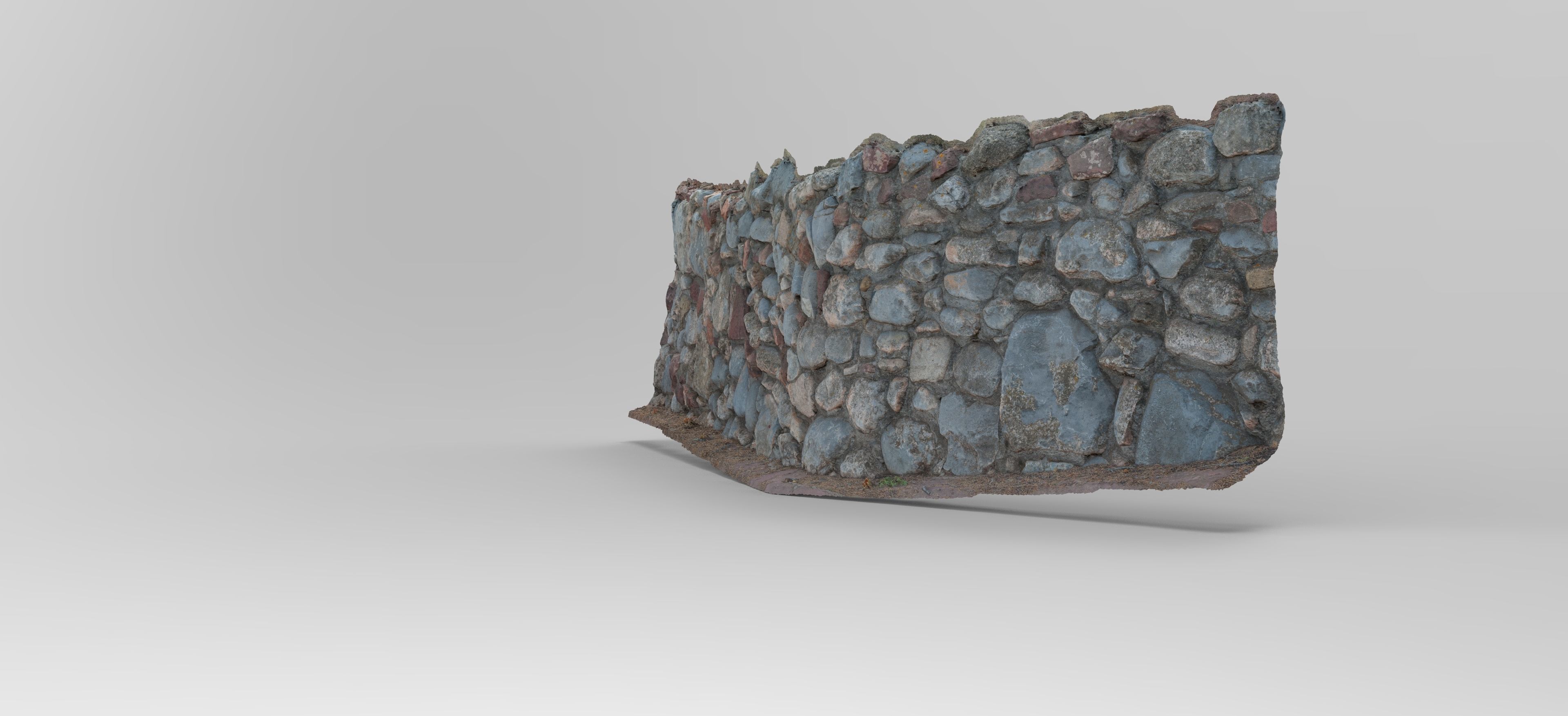 Rock Wall - Game Ready 3D Model - 8K Textures Low-poly 3D model_3