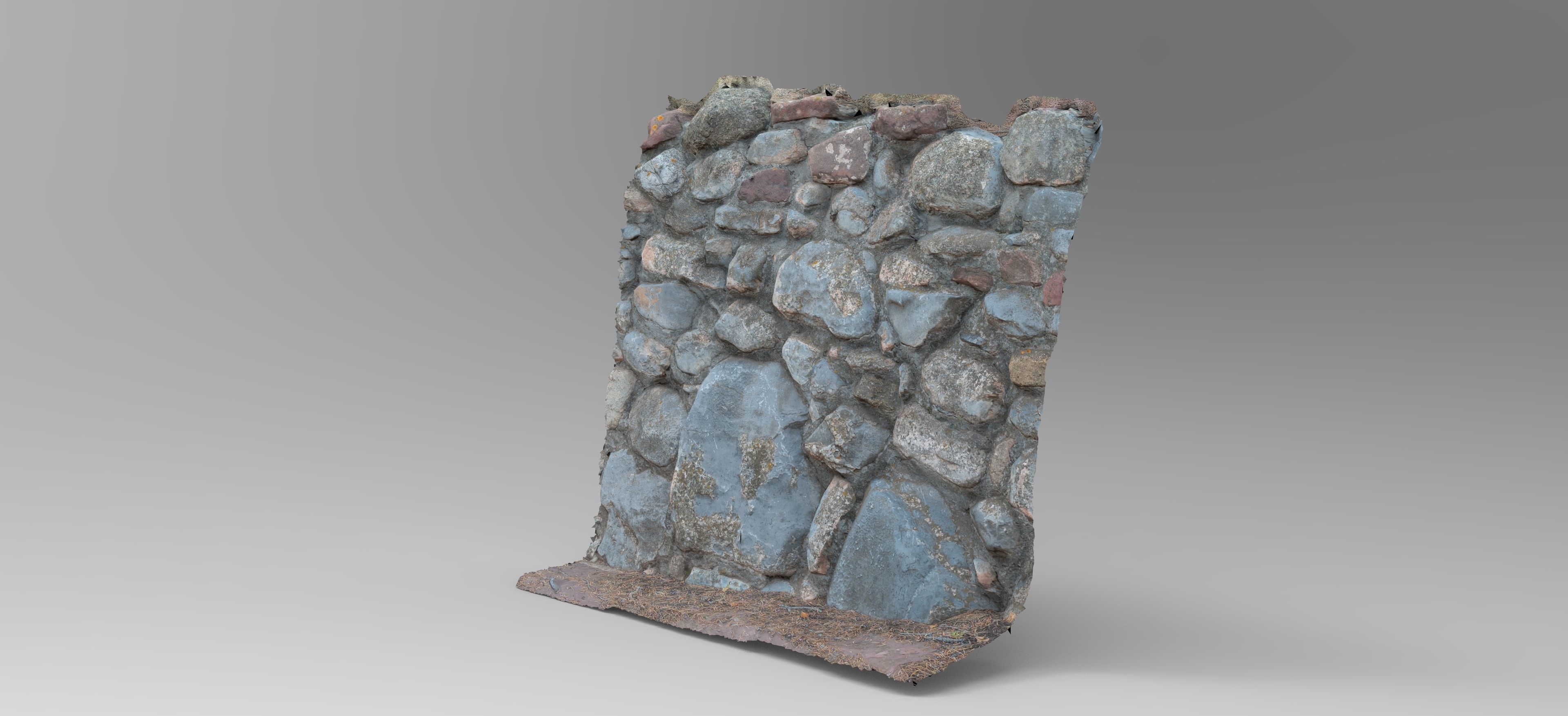 Rock Wall - Game Ready 3D Model - 8K Textures Low-poly 3D model_15