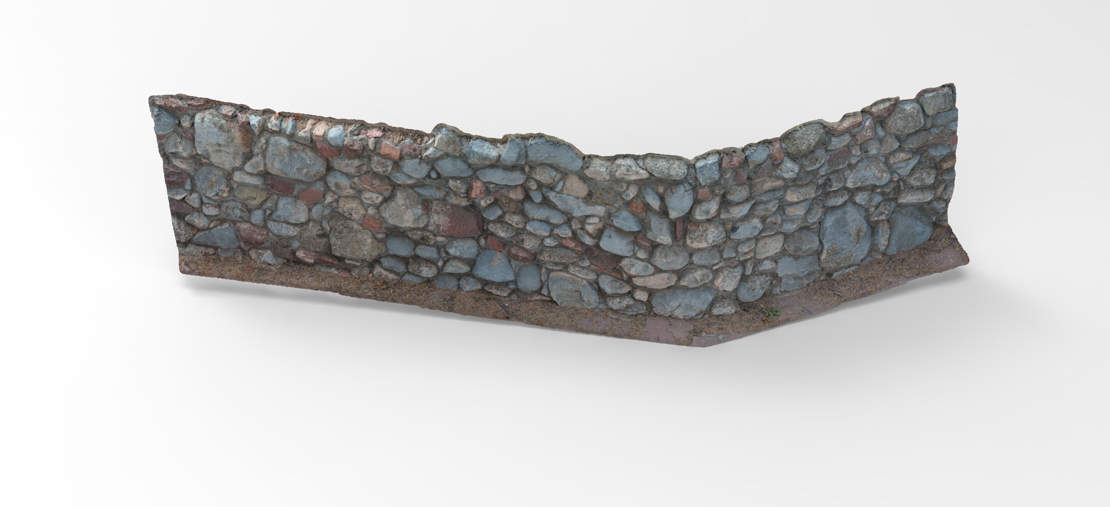 Rock Wall - Game Ready 3D Model - 8K Textures Low-poly 3D model_5