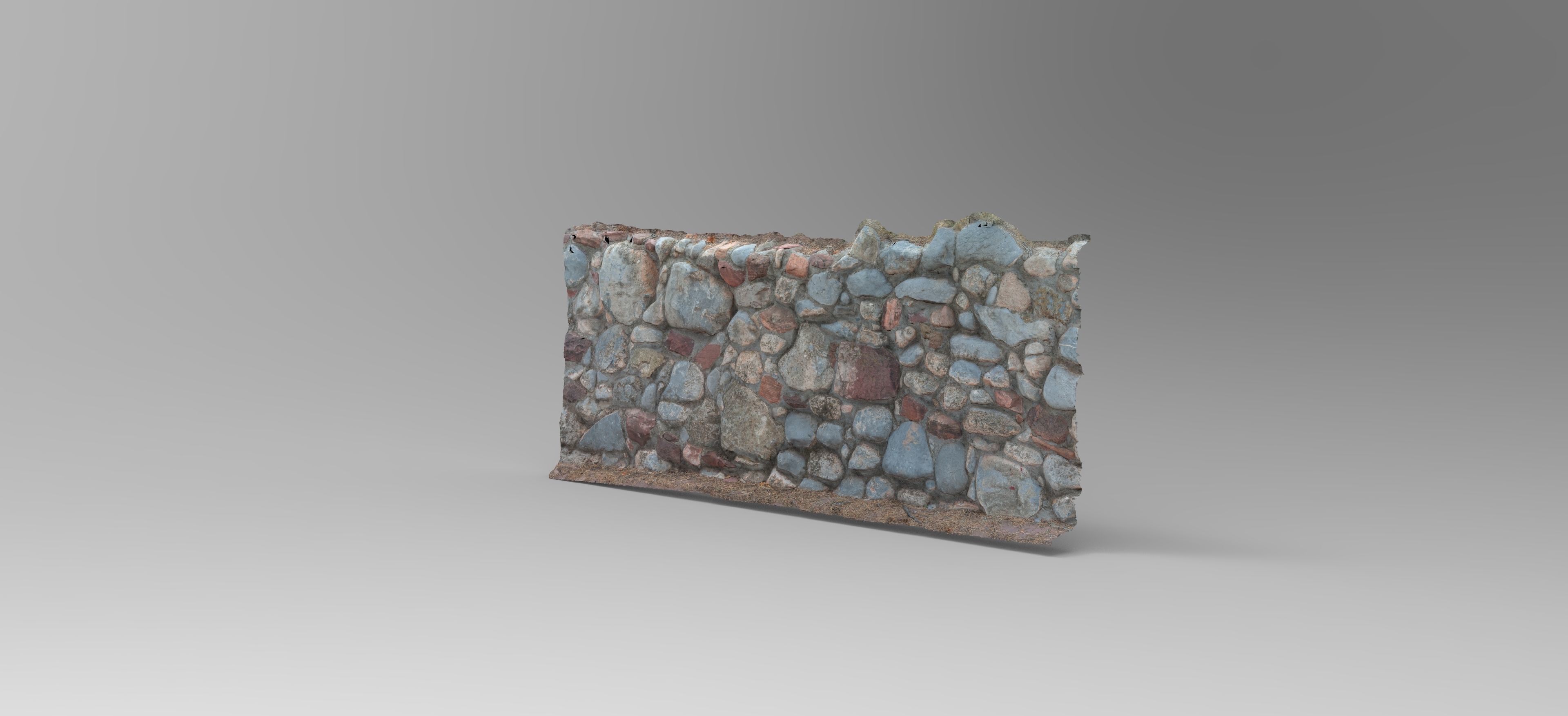 Rock Wall - Game Ready 3D Model - 8K Textures Low-poly 3D model_9