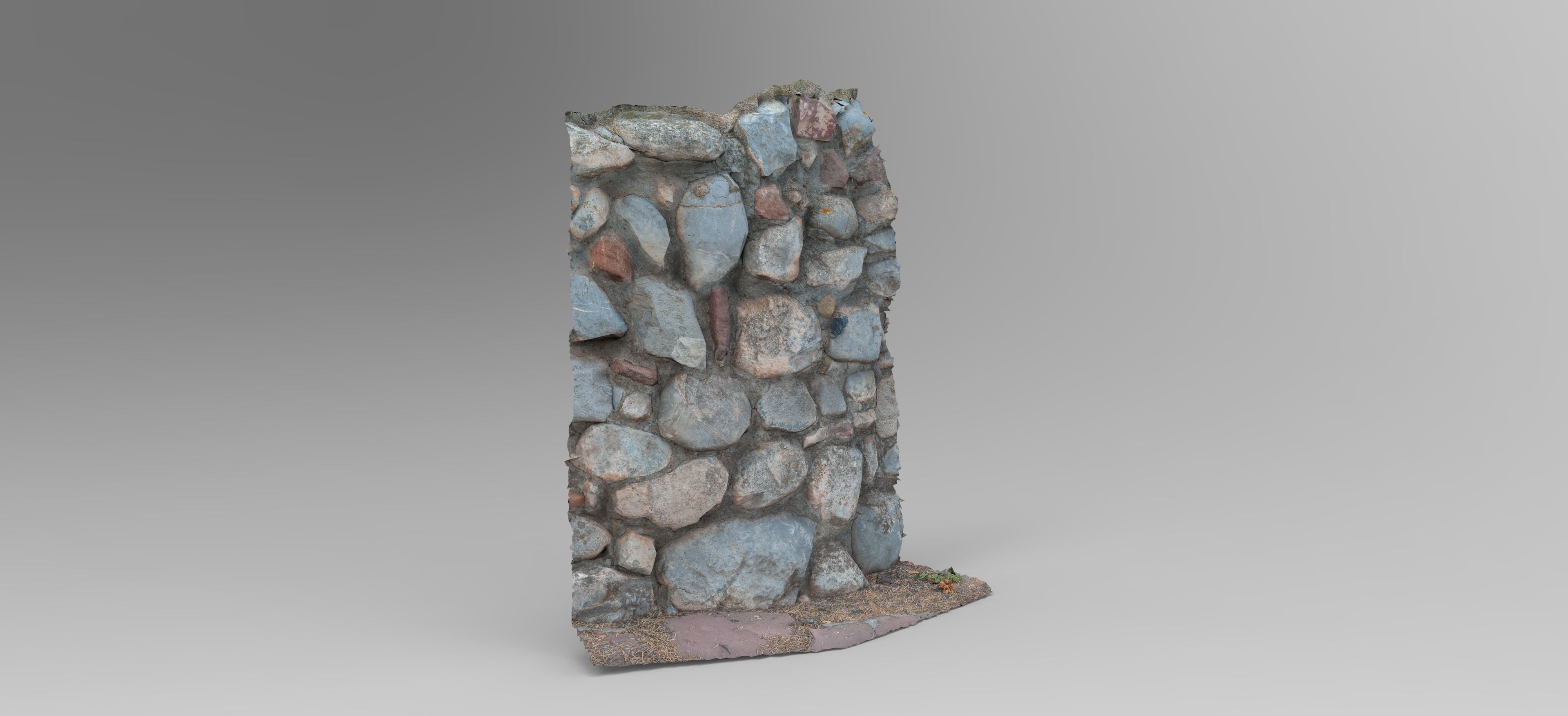 Rock Wall - Game Ready 3D Model - 8K Textures Low-poly 3D model_11
