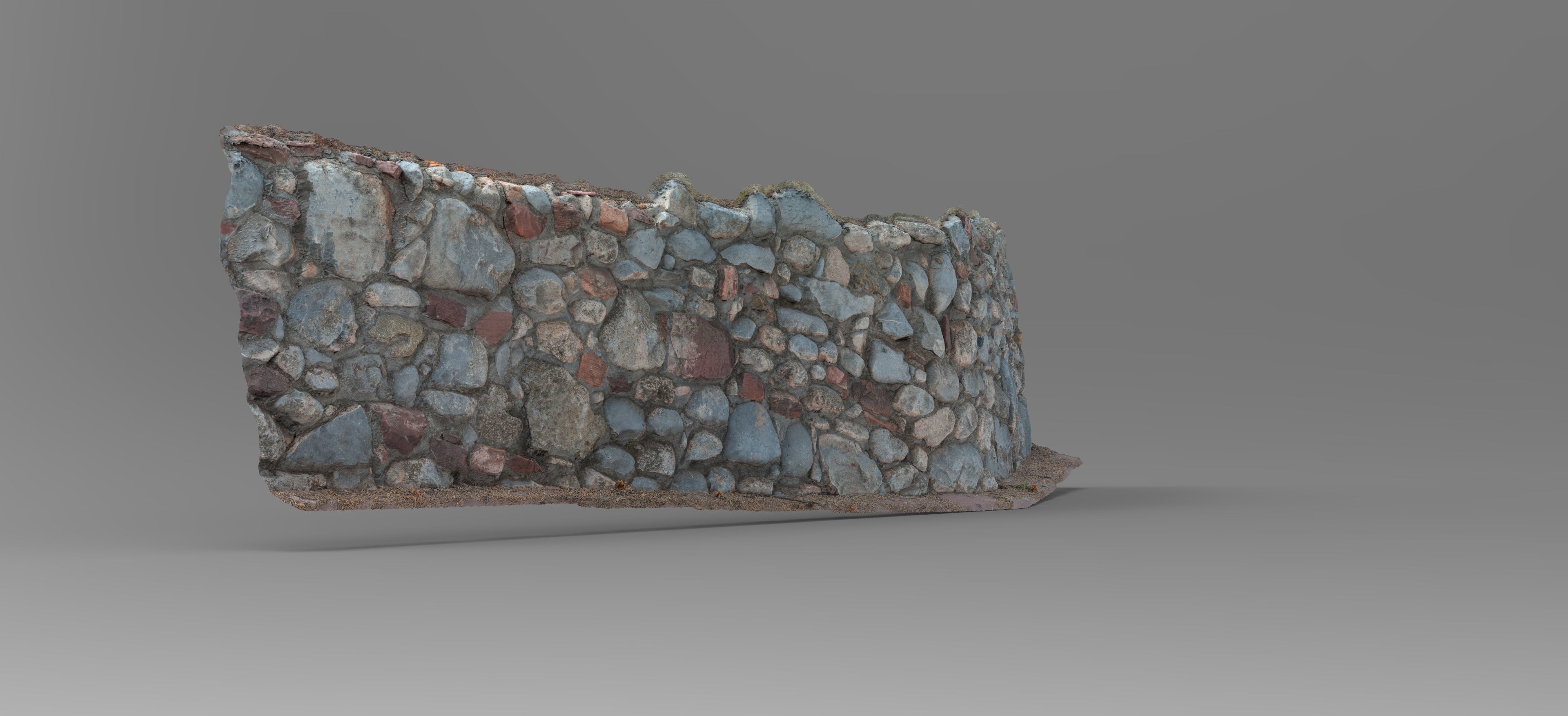 Rock Wall - Game Ready 3D Model - 8K Textures Low-poly 3D model_2